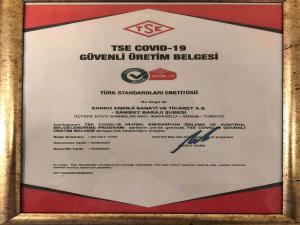 TSE'DEN SANKO'YA GÜVENLİ ÜRETİM BELGESİ