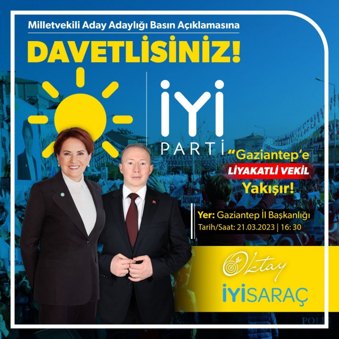 Oktay İyisaraç İyi Parti’den aday oldu