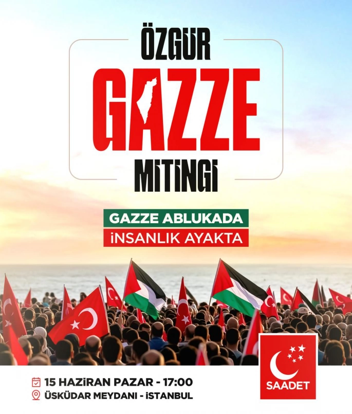  “ÖZGÜR GAZZE MİTİNGİ’NDE MAZLUMLARIN SESİ OLACAĞIZ”
